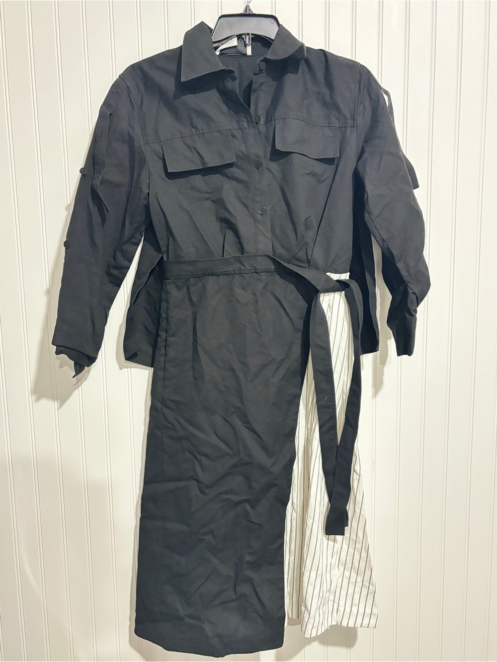 3.1 Phillip Lim Black Button-Front Shirt Dress - Picture 5 of 7